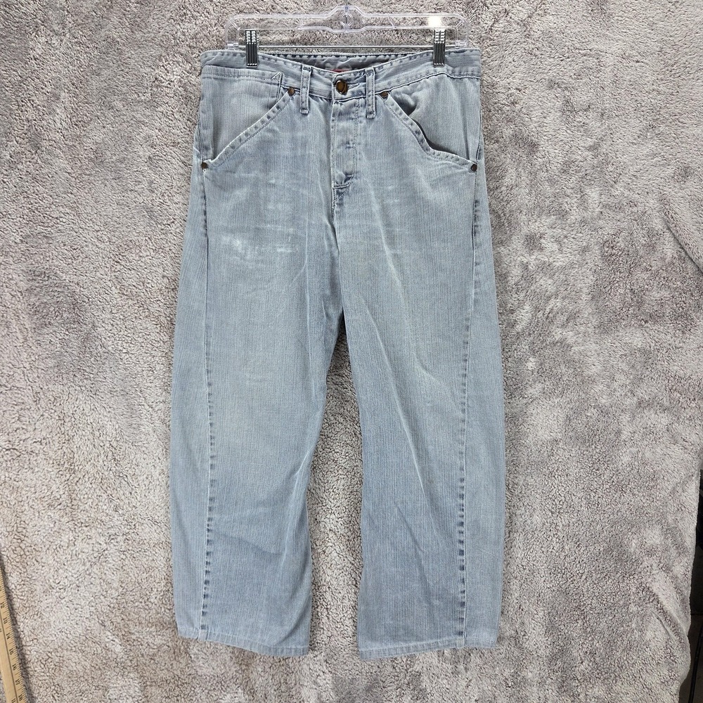 Vintage Levis Engineered Jeans Womens Blue Twisted Light Wash Baggy Fits 31x26